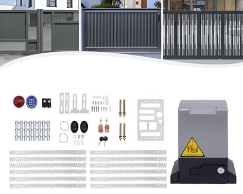 800 kg apriporta scorrevole elettrico con sensore automatico azionamento porta garage cancello scorrevole azionamento cancello cortile+2 telecomandi cancello scorrevole kit completo 370 W