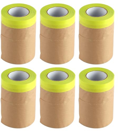 VOANZO Car Paint Masking Protective Paper Decoration Brush Spray Protective Paper Kraft Paper Masking Film Paint Film Masking Paper With Self-Adhesive Strips