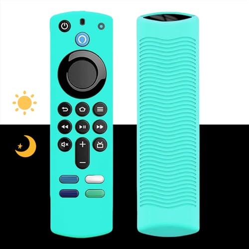 Telecomando di ricambio in silicone per telecomando di terza generazione/4K/HD Streaming, antiscivolo, lavabile, con cordino, blu brillante