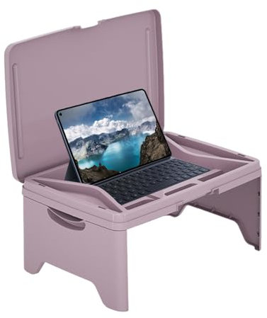 Fällbart laptopbord för sängen, fällbart skumbord för bärbar dator, laptop bord, nattduksbord för bärbar dator, bärbara mattabletter för att äta i soffan, nattduksbord för laptop och skrivning, bord