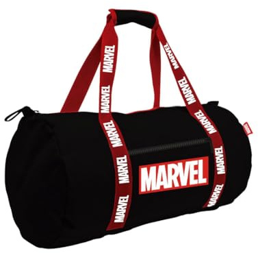 mybagstory Resor/sportväska för pojkar – svart – Marvel – barn – skola – dagis – dagis – primärt – storlek 47 cm – justerbar rem – presentidé, Marvel - svart, Bagage för barn
