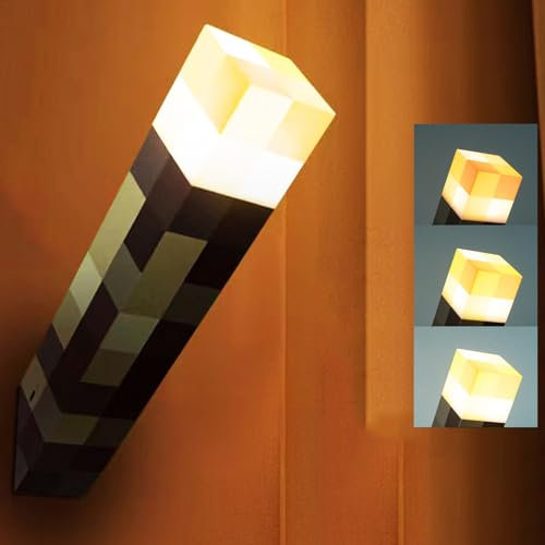 Wall Torch Lamp, Dimming Light-up Table Lamps, USB Rechargeable Night Light, Hand Held or Wall Mount Bedside Lamp for Home/Office Decor