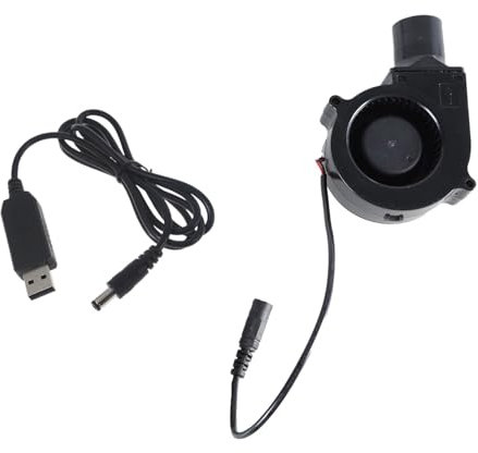 DRHTDXEJ Piccolo ventilatore per barbecue alimentato tramite USB, 3000 giri/min, cavo regolabile e a basso rumore, dispositivo essenziale per cucinare e raffreddare