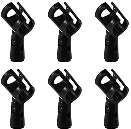 COMNESTBI 6pièces Support Microphone H Plastique Clips Pratiques Pour Microphones Pour Conférences Et Utilisation À Domicile