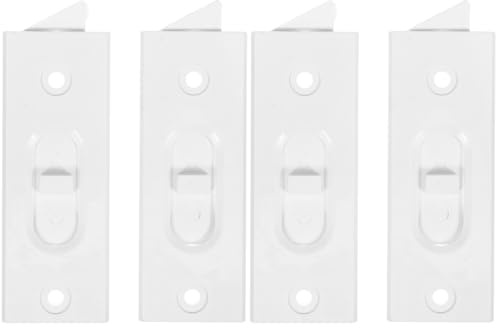 Operitacx 2 Pairs Window Latch Locks, Spring-Loaded Tilt Replacement Parts, 2 Inch Hole Center Security Locks Sash Lift for up and Down Windows Draft Stopper Limiter（White）
