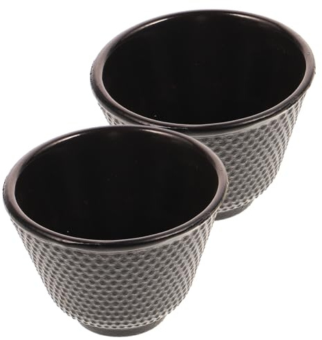 IMIKEYA 2pièces Lot De Tasses à Thé Fonte Style Japonais Service à Thé Kung Fu Pour Maison Anti-brûlure Et Résistante Chaleur