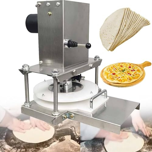 Elektrisk degpressmaskin – kraftig pizzatillverkare i rostfritt stål för rullande pizza och olika degkakor,