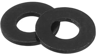 QUARKZMAN 500Pezzi Rondella Piatta M2.5 Acciaio Al Carbonio 2.7mm ID x 6mm OD x 0.5mm Spessore Per Bulloni Viti Fabbriche Riparazioni Cucine Negozi E Costruzioni All Aperto Nero