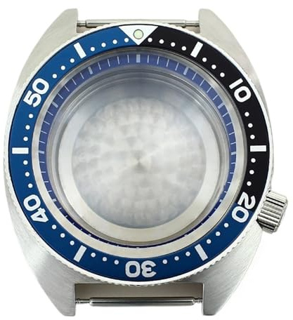 1 st 41 mm klockfodral Safirkristall for NH35 NH36 NH34 NH38 NH70 Automatiska urverk(NO.1 Blue ring)