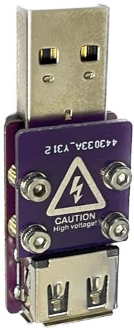 Getdoublerich USB Voltage Tester V3, 300V Surge Protector High Voltage Pulse Analyzer for Computer Interface Durability Testing, ABS Housing