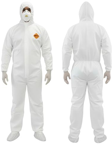 Tiger Robuster Allzweck-Overall für Arbeitskleidung, Weiß, weiß, 1 X-Large Coverall