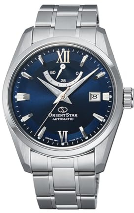 Orient Star Contemporary Herren Armbanduhr Automatik Edelstahl Silber-Blau 38,5mm, Wasserdichtigkeit: 10 Bar, RE-AU0005L00B