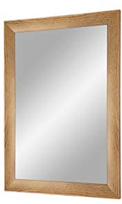 Flex 35 - Wandspiegel 70x140 cm mit Rahmen (Eiche rustikal), Spiegel nach Maß mit 35 mm breiter MDF-Holzleiste - Maßgefertigter Spiegelrahmen inkl. Spiegel und stabiler Rückwand mit Aufhängern