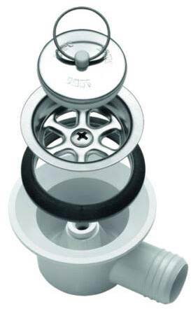 Wasserabfluss Siphon Camping 3/4 19mm für Spülbecken mit Stöpsel Smev (ad-ideen)