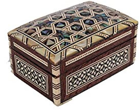 Schmuckschatulle aus Motherbearl und Holz, 2725616873463