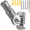 evertoco Heavy Duty T304 Stainless Steel Flag Pole Bracket - 180° Adjustable Flag Pole Holder for House with Two Installation Methods, Flag Holder for 1 Inner Diameter Pole, Wind Resistant &Rust Free
