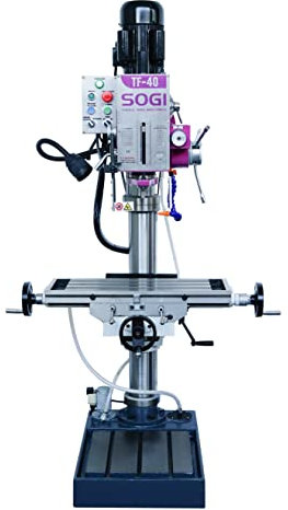 Taladro fresador SOGI TF-40 - función de roscado - avance automático de cañón - 230 V