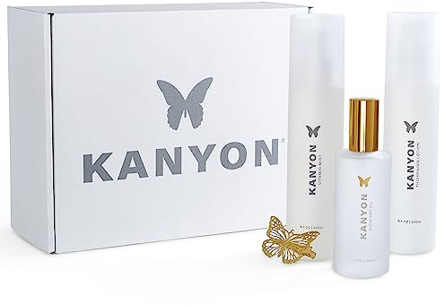 Kanyon Styling Products for All Hair Types, Thickening Lotion 6.7oz, Satin Dry Oil 3.3oz, Vitamin Mist for Damaged or Colored , UV Protection, Healthy Hair Routine