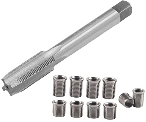Reparation av tändstift 10 x 1,00, Reparationssats för tändstiftsgänga M10 X 1,00, Reparationsverktyg för tändstiftsgänga M10 x 1,0 Bult + M12 x 1,0 Tap Biltillbehör