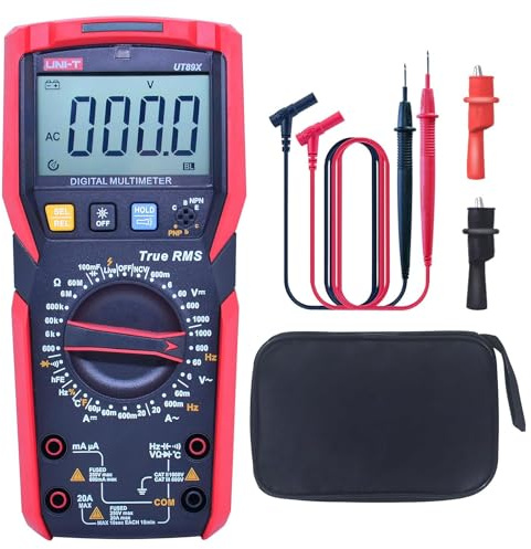 UNI-T UT89X Digital Multimeter Tester, TRMS 6000 Counts AC DC 1000V Multimetro Volt Ohm Meter Automotive Electrical Capacitance Multimeter, Measures Current Temperature NCV Resistance