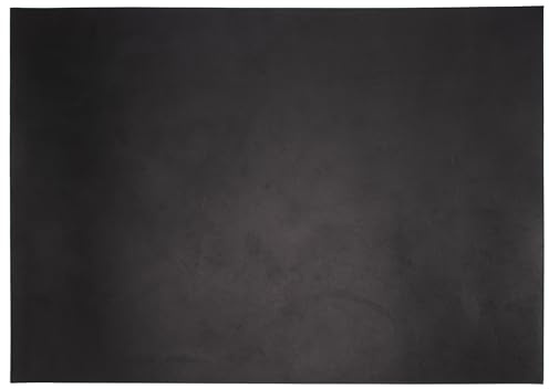 HAPPER STUDIO Rindsleder 1,7 mm Stärke Leder Echtlederblätter für Basteln (1, Schwarz, A4 (210 x 297mm))