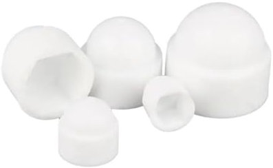 10PCS Sechskantschraube Mutter Dome Schutzkappen Abdeckungen Freiliegender Kunststoff Hutmuttern Schutz M4 M5 M8 M10 M12 M14 M20 M24 (Color : White, Size : M4x7x9)