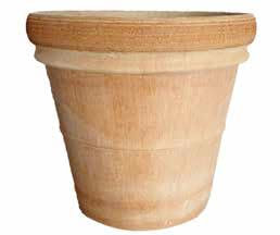 Made in Italy Vaso Piante in Terracotta con Sottovaso, Fioriera in Cotto, Diametro 40 cm, Altezza 36 cm