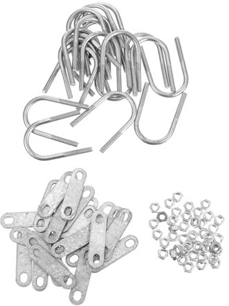 BESTonZON 1 Satz U-förmige Schraube Kabelklemmen Rohrschelle aus Edelstahl u Rohrclip du schraubst kabelschlauch Rohrfester Clip u Rohrschelle Stahlrohr Zubehör Rostfreier Stahl