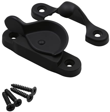 Prime-Line F 26208 Diecast Cam Action Window Sash Lock with Alignment Lugs, Mounting Holes 1-3/4 in. on Center, Matte Black (Single Pack)