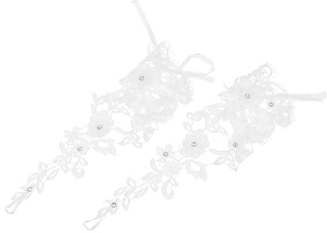 PACKOVE Weiße Spitzenhandschuhe für Hochzeit Elegante Lolita Armschmuck Handschuhe aus Spitze Flexibel für Brautkleider