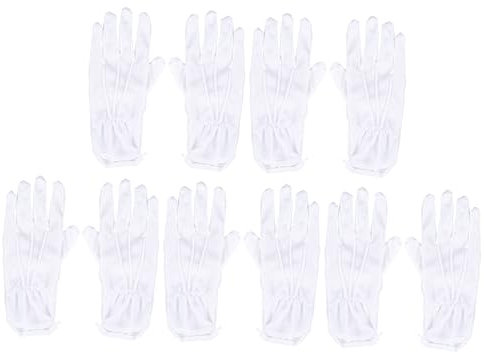 SOESFOUFU 5 Paare Arbeitshandschuhe baumwollhandschuhe work gloves Handschuhe für die Arbeit Kochhandschuhe Industriehandschuhe Baumwoll-Handschuhe warm halten Heb die Flagge Student Weiß