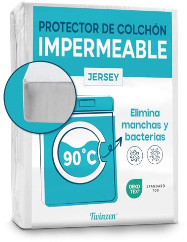 Twinzen - Coprimaterasso Impermeabile 140x190 cm - Protezione Impermeabile e Traspirante - Coprimaterasso 140x190 cm