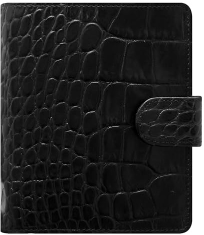 FILOFAX Classic Croc Pocket Organiser Ebony 2025