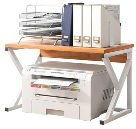 FENGJISUN DruckerstäNder Druckertisch Desktop-Druckerständer 2-stufiger Organizer-Regal Computer-Desktop-Arbeitsplatten-Displayregal Druckerschrank