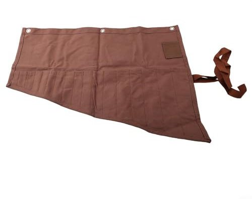 Rolltasche aus gewachstem Segeltuch mit 16 Taschen, um Ihre Werkzeuge organisiert zu halten