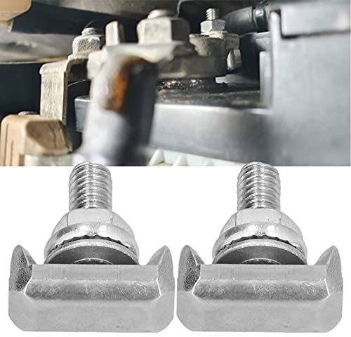 Hapivida 2 PCS Borne de Batterie de Voiture, Batterie T Boulons en Acier Inoxydable 19116852 T-Bolts Pièces de Rechange de Réparation de Batterie de Voiture pour voitures et véhicules commerciaux