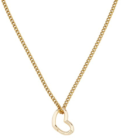 Hobbspring 1 pieza Anillo Soporte Collares 46,8 cm Corazón Dorado Colgante Anillo Collar Acero Inoxidable Anillos de Boda Collar con Cadena de Extensión para Esposa Enfermera Mujer Regalo
