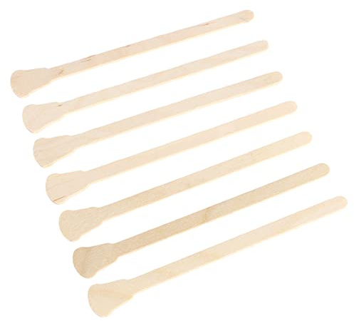 Happyyami 200pezzi Spatole per Ceratura in Legno Monouso Estremità Arrotondate per Cera Depilatoria Bastoncini di Cera per Uso Professionale o Domestico