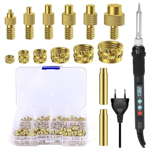 Qivine 139 Stück Brandmalerei Lötkolben Set, 60W LCD Brennpeter für Holz Einstellbar Temperatur 180~500 ℃, DIY Holzgravurgerät für Leder Gravieren, Schweißen, Skulptur Holzbrandmalerei