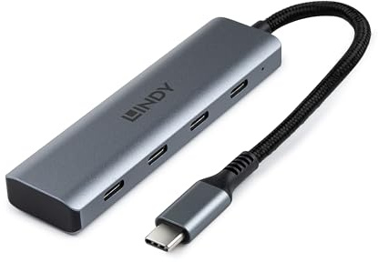 Lindy - Concentrador USB 3.2 Gen 2 Tipo C de 4 Puertos