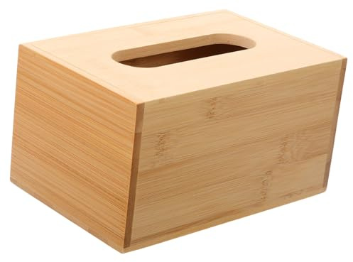 GLEAVI Scatola Per Salviette Umidificate Rettangolare in Bambù Custodia Per Salviette Umidificate Per Ragazza Scatola Di