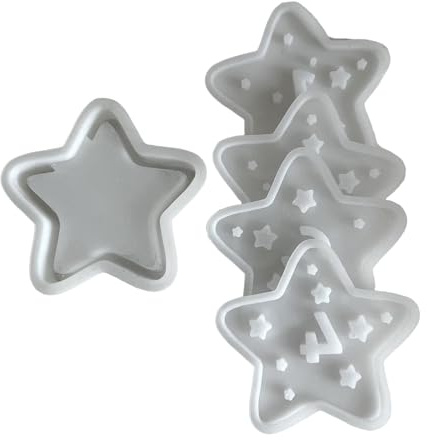 Star Jewelry Moule en silicone souple pour créer un récipient de rangement décoratif en forme d'étoile à cinq branches
