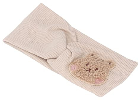 Tomantery Baby-hårband, Matter Cotton Baby Headwrap Protection för Dagligen (Beige)