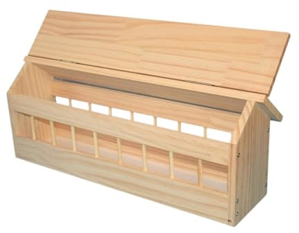 Sharplace Mangeoire à Pigeons, Distributeur de Nourriture, Fournitures pour Oiseaux, Bois, Jardin, mangeoire à Poulets, Abreuvoir pour volailles, Pigeons, M