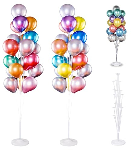 2 Stycken Ballongstativ, 160 cm Ballongstativ-Kit, åTeranväNdbara Skrivbordsballongstavar, BallongstativhåLlare FöR FöDelsedag, Festdekorationer, BröLlopsdekorationer, Fester Och Fester