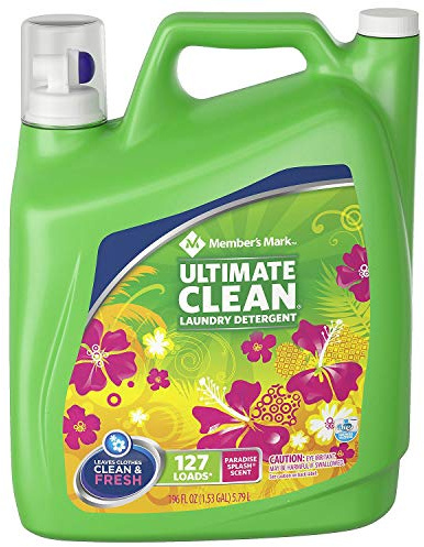 Member's Mark Ultimate Clean Liquid Laundry, Paradise Splash (196 oz, 127 loads)
