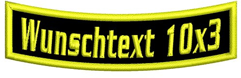 smartoutdoor Wunschtextaufnäher unterer Bogen B1 (1-zeilig) - viele Größen (10x3)