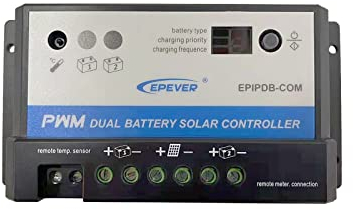 EPEVER® EPIPDB-Com 20A PWM regolatore di carica per 2 diverse batterie 12/24 V Duo