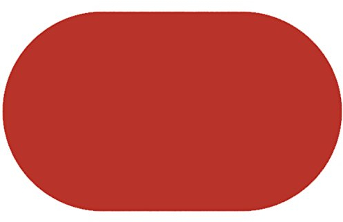 Wachstuch Glatt Uni RUND OVAL Größe & Farbe wählbar Oval 130 x 220 cm Rot Lack abwaschbare Tischdecke
