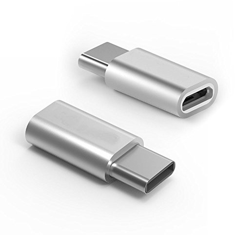 REY Adapter Micro USB weiblich auf USB C 3.1 männlich, stecker, grau